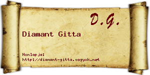 Diamant Gitta névjegykártya